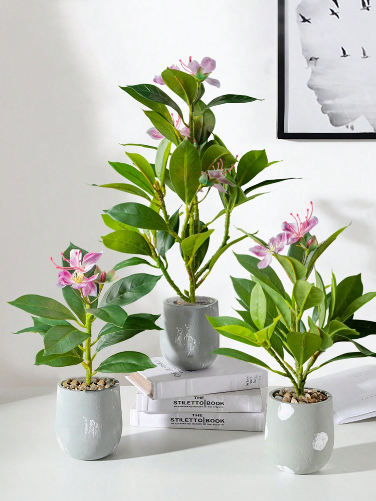 Ficus Lyrata Tree - 21-40cm Artificial Azaleas Plants Fake Rubber