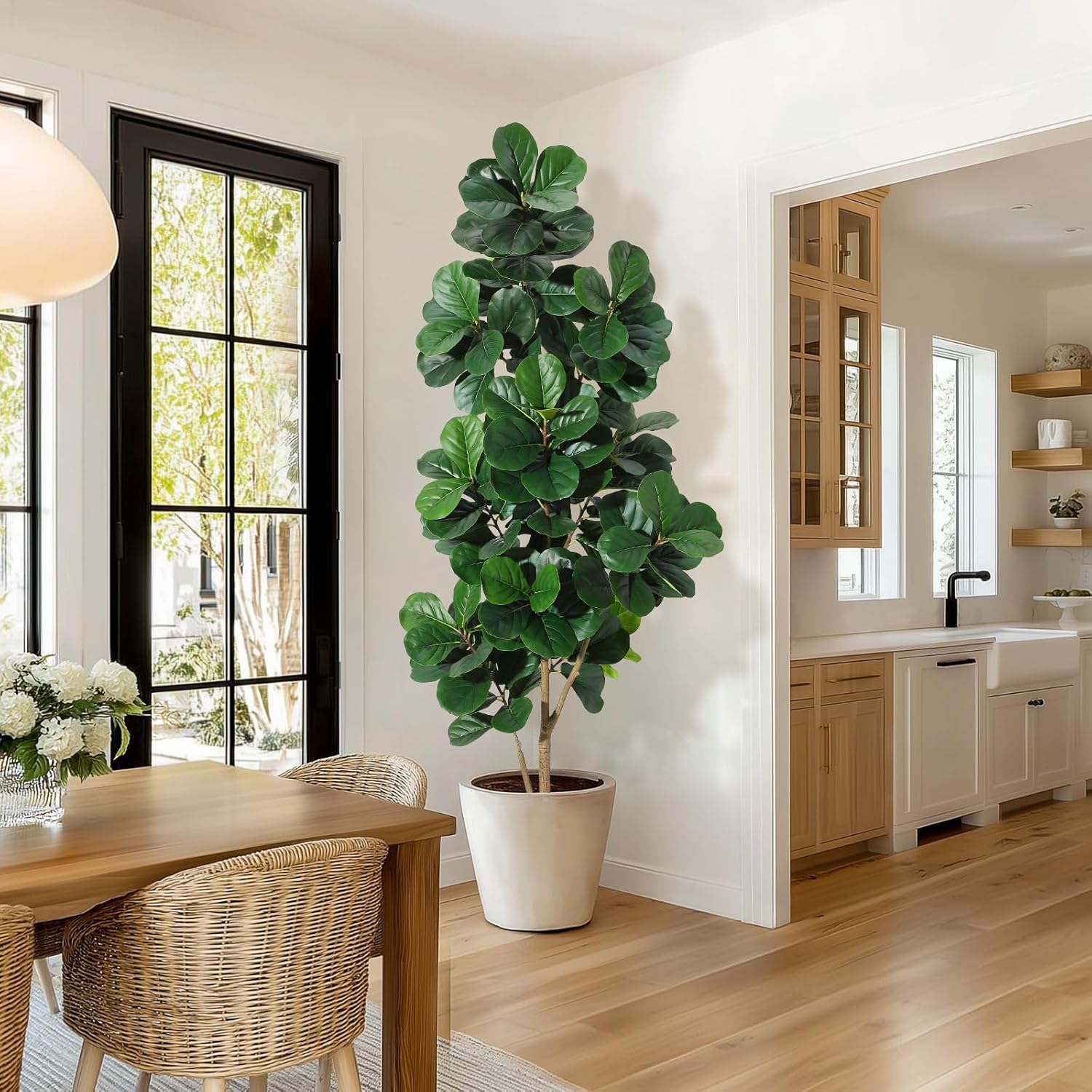 Ficus Lyrata Tree - 4FT/5FT/6FT/7FT Fiddle Leaf Fig Tree Artificial