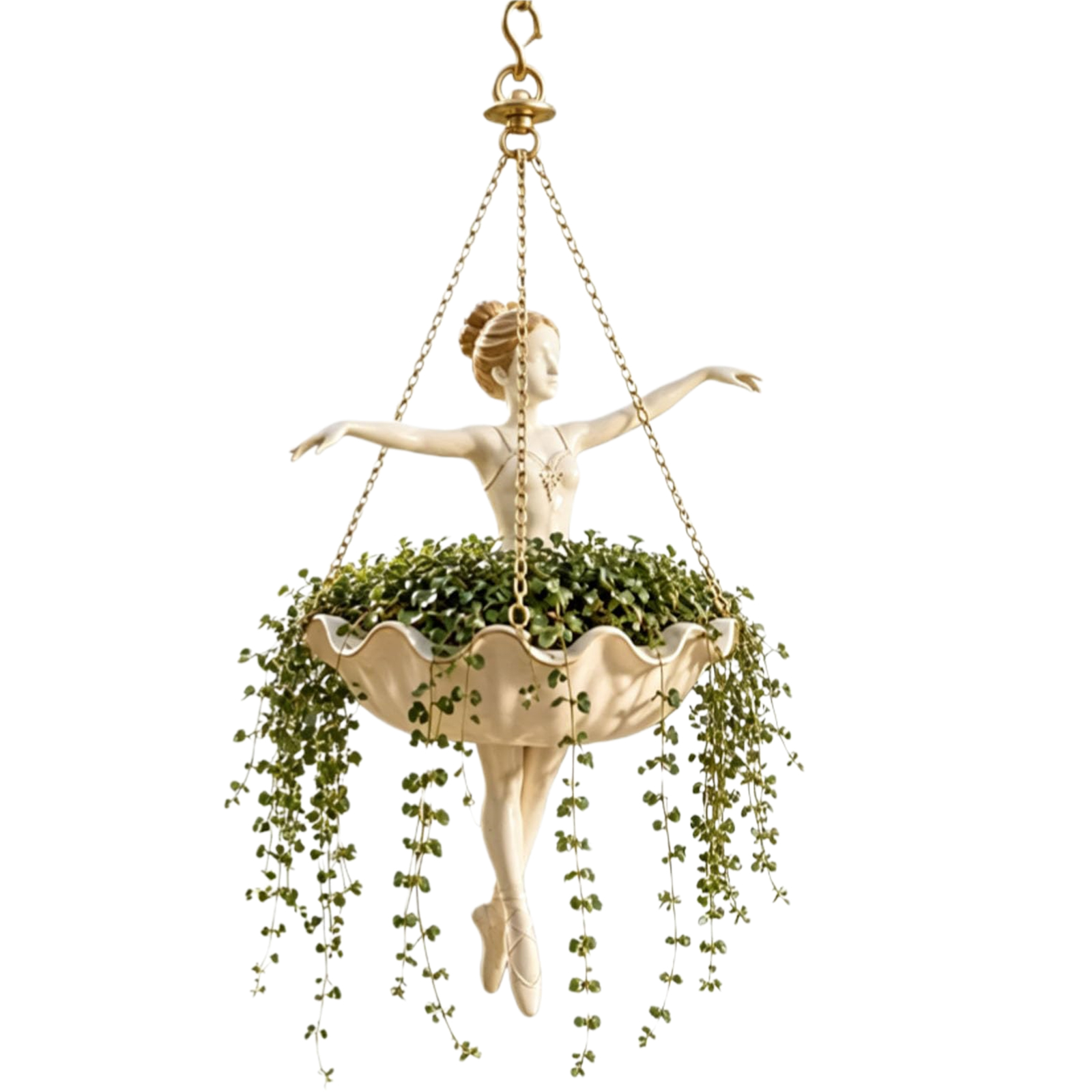 Ballet Dancer Resin Flower Hol - Spider Plant Hanging ulasan dan harga