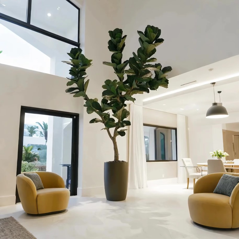 Artificial Plants Indoor Potte - Ficus Lyrata Tree ulasan dan harga