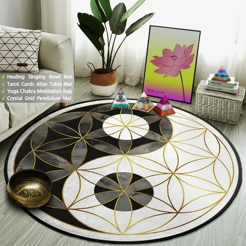 Yin Yang Taiji Round Rug Flowe - Maranta Prayer Plant ulasan dan harga