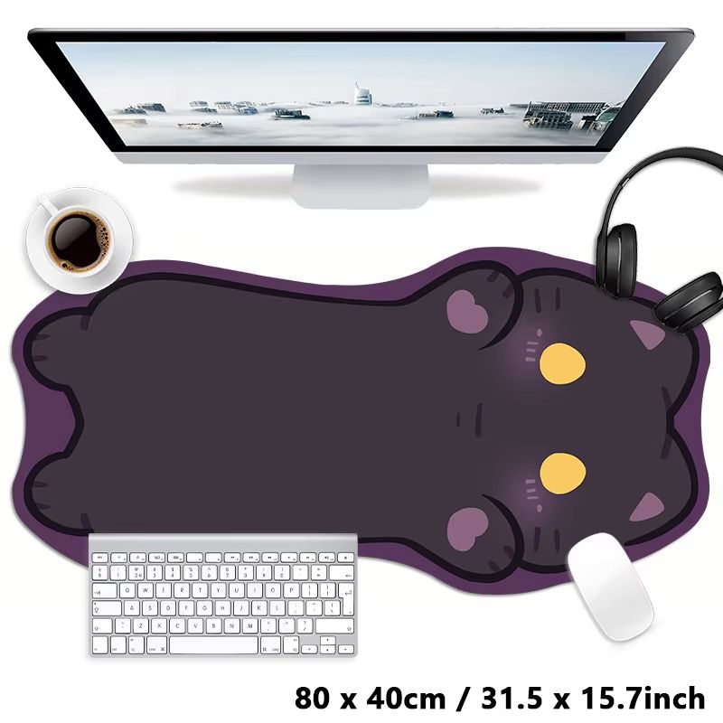 VIKAMA Cute Cartoon Black Cat  - Tradescantia Purple ulasan dan harga