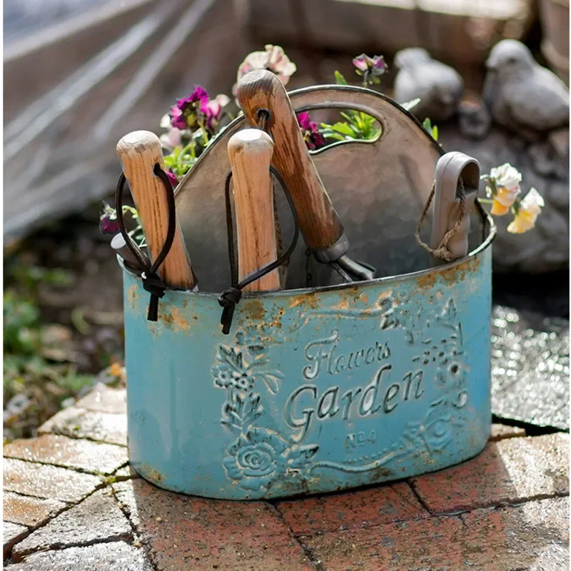 Blue Hanging Wall Planter Aged - Spider Plant Hanging ulasan dan harga