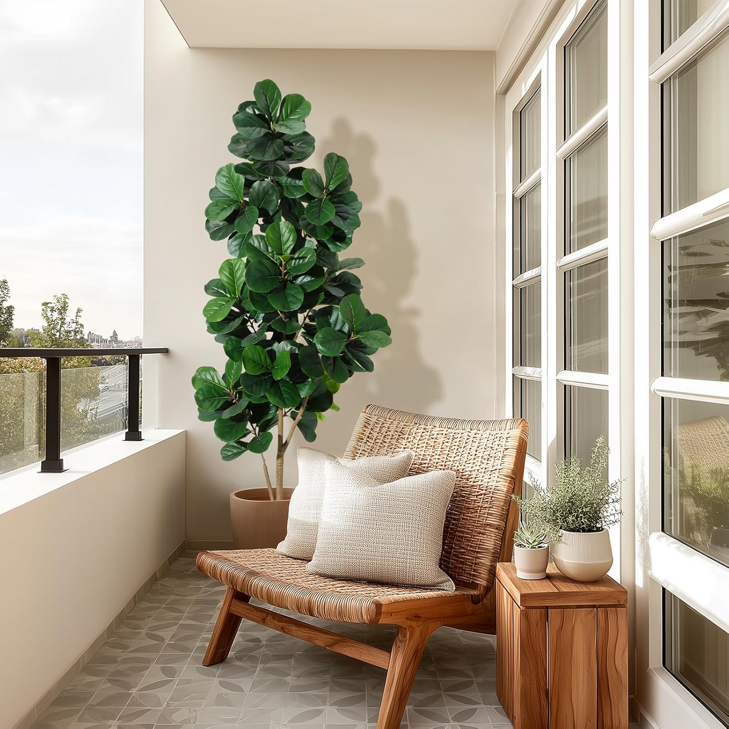 4FT/5FT/6FT/7FT Fiddle Leaf Fi - Ficus Lyrata Tree ulasan dan harga