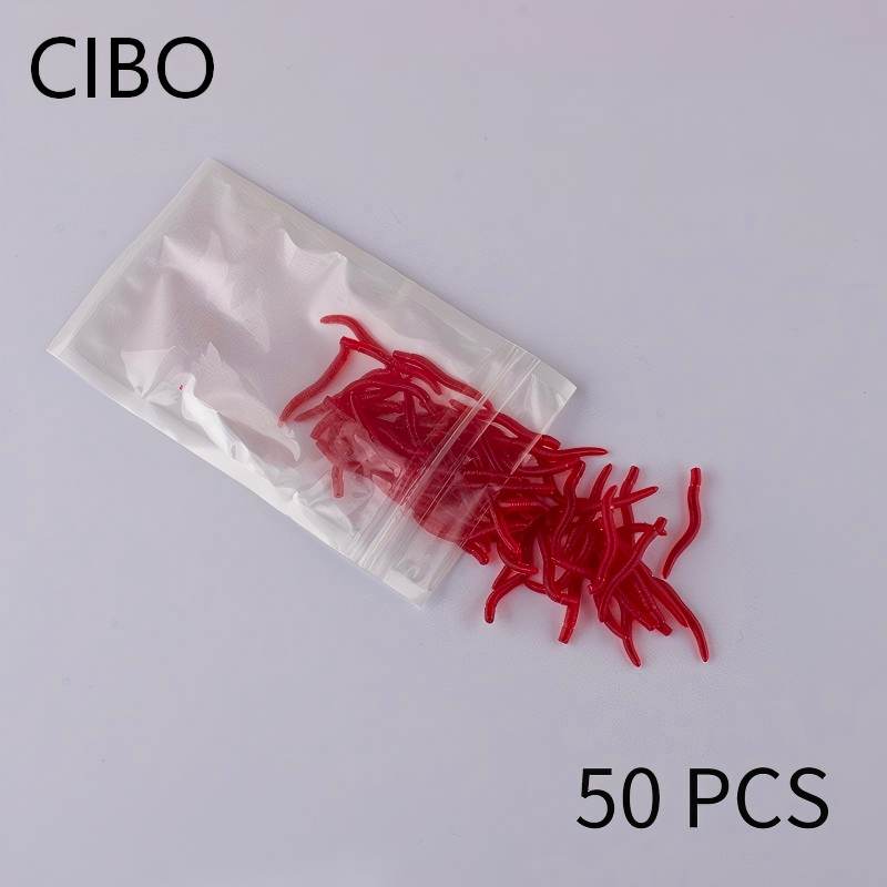 CIBO 50pcs-Artificial Red Worm - Aglaonema Red ulasan dan harga