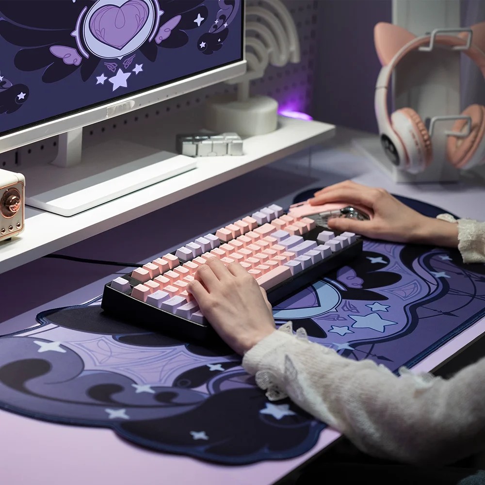 VIKAMA Mouse Pad Desk Mat Irre - Tradescantia Purple ulasan dan harga
